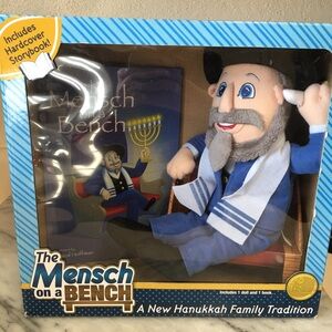 The Mensch on a Bench Set with Book
